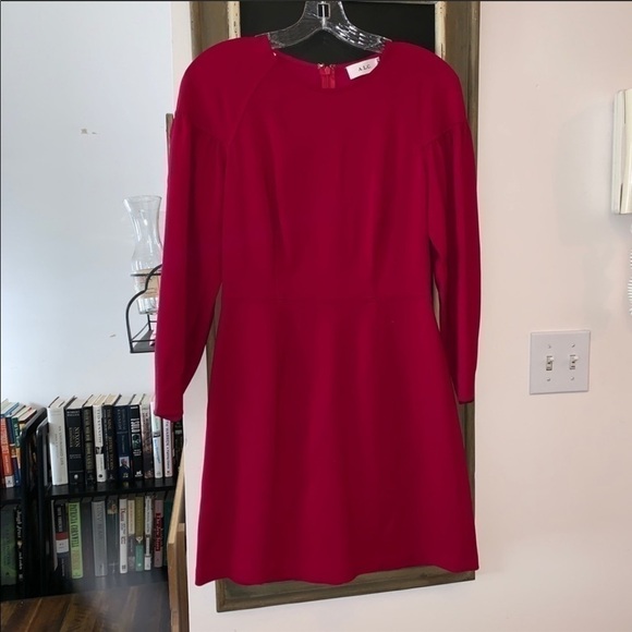 A.L.C. Renton Fuchsia Crewneck Pouf-Sleeve Mini Dress Size 4 NWT - Picture 5 of 9